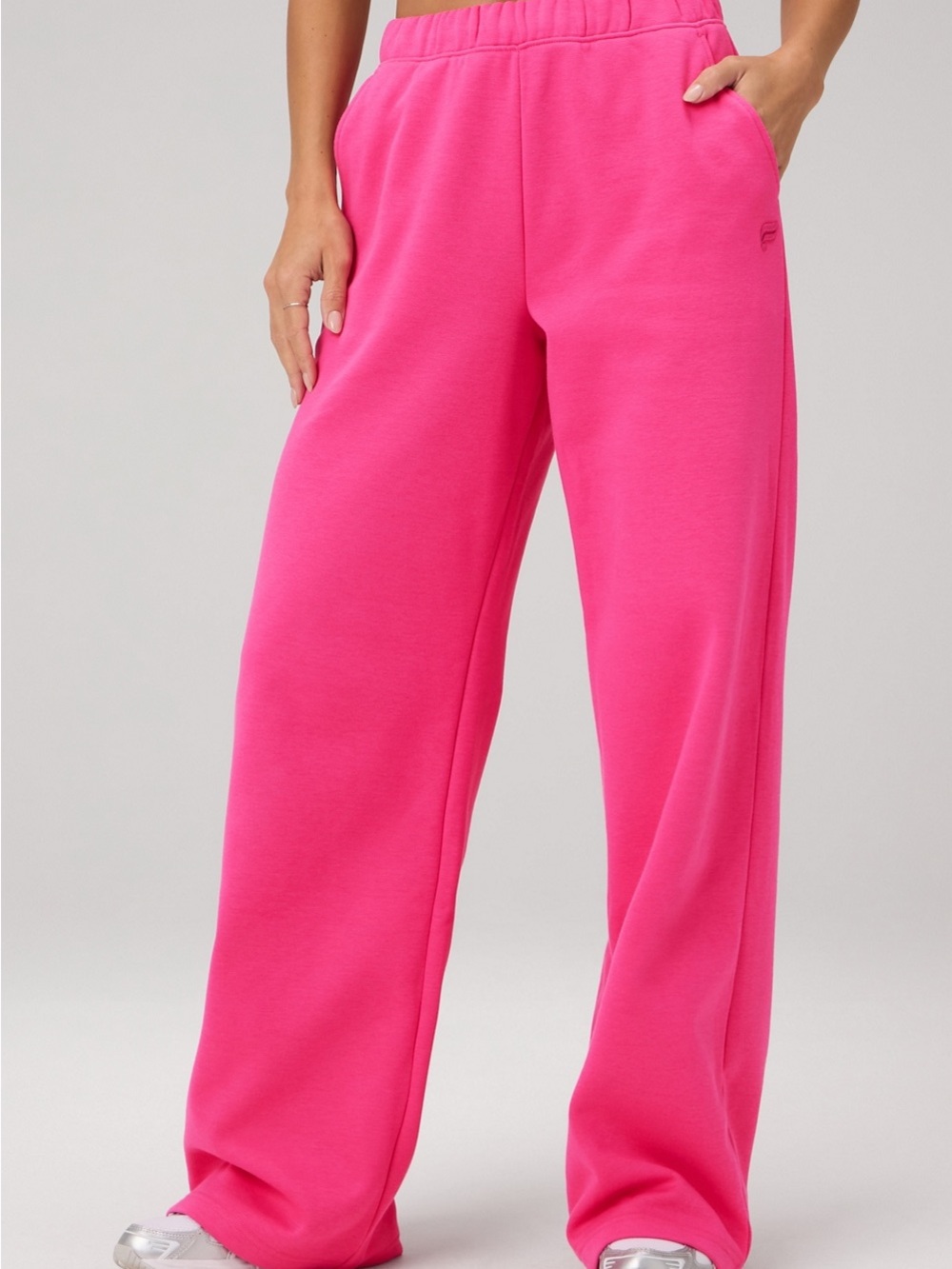 Fabletics Hot Pink Wide-Leg Sweatpants